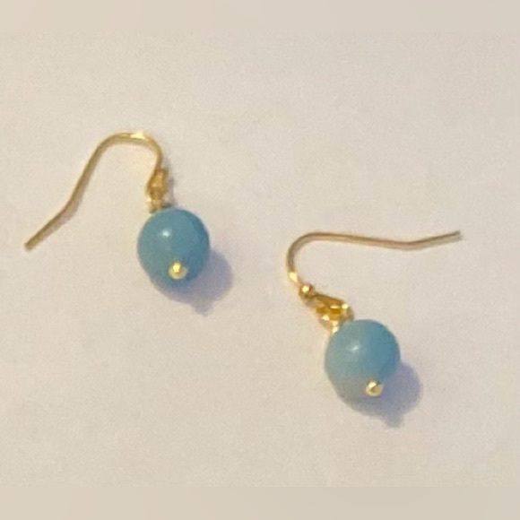 NEW Aquamarine 8mm gemstone earrings  Bundle any 3 items and save 15% - Picture 1 of 1